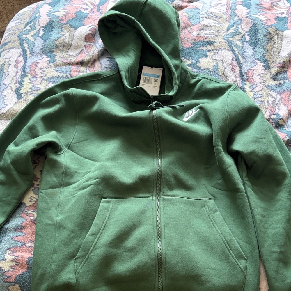 Nike Forest Green Zip-Up Hoodie